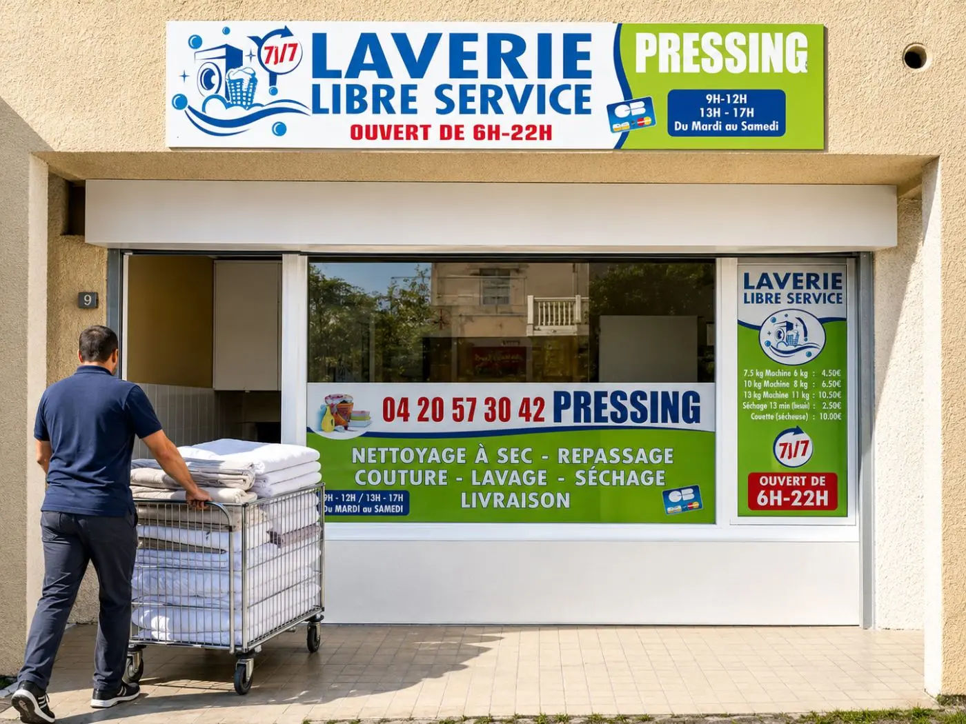 Laverie en libre-service, Pressing de Bastelicaccia